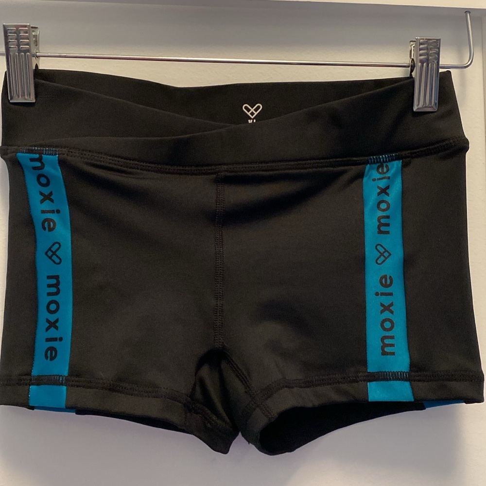 Moxie Kids Black and Blue Athletic Shorts